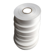 Single side pearl white flat polyester taffeta ribbon for garment